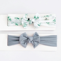 Baby Headband Comfy Wide Bow 2pcs(TBHB8284)